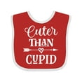 thumbnail image 1 of Inktastic Valentine Day Cuter Than Cupid Boys or Girls Baby Bib, 1 of 4