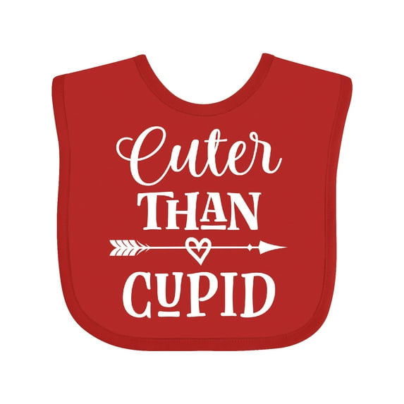 Inktastic Valentine Day Cuter Than Cupid Boys or Girls Baby Bib
