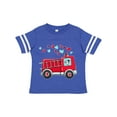 thumbnail image 1 of Inktastic Valentine Fire Truck with Cute Dalmatian and Hearts Boys or Girls Toddler T-Shirt, 1 of 5