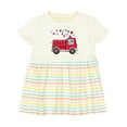 thumbnail image 1 of Inktastic Valentine Fire Truck with Cute Dalmatian and Hearts Girls Baby Dress, 1 of 5