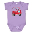 thumbnail image 1 of Inktastic Valentine Fire Truck with Hearts Boys or Girls Baby Bodysuit, 1 of 5