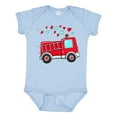 thumbnail image 1 of Inktastic Valentine Fire Truck with Hearts Boys or Girls Baby Bodysuit, 1 of 5