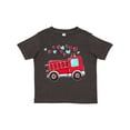 thumbnail image 1 of Inktastic Valentine Fire Truck with Hearts Boys or Girls Toddler T-Shirt, 1 of 5