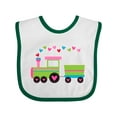 thumbnail image 1 of Inktastic Valentine Heart Train Boys or Girls Baby Bib, 1 of 4