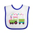 thumbnail image 1 of Inktastic Valentine Heart Train Boys or Girls Baby Bib, 1 of 4