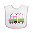 thumbnail image 1 of Inktastic Valentine Heart Train Boys or Girls Baby Bib, 1 of 4