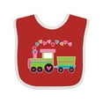 thumbnail image 1 of Inktastic Valentine Heart Train Boys or Girls Baby Bib, 1 of 4
