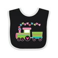 thumbnail image 1 of Inktastic Valentine Heart Train Boys or Girls Baby Bib, 1 of 4