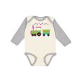 thumbnail image 1 of Inktastic Valentine Heart Train Boys or Girls Long Sleeve Baby Bodysuit, 1 of 5