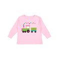 thumbnail image 1 of Inktastic Valentine Heart Train Boys or Girls Long Sleeve Toddler T-Shirt, 1 of 5