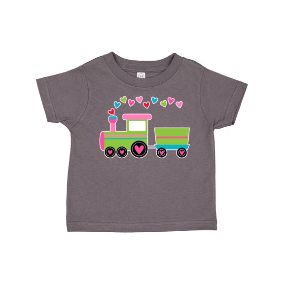 Inktastic Valentine Heart Train Boys or Girls Toddler T-Shirt