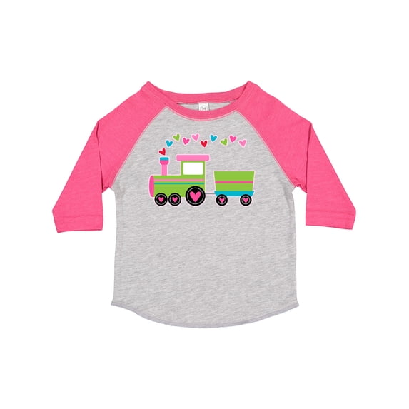 Inktastic Valentine Heart Train Boys or Girls Toddler T-Shirt