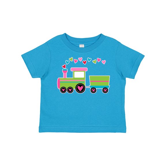 Inktastic Valentine Heart Train Boys or Girls Toddler T-Shirt