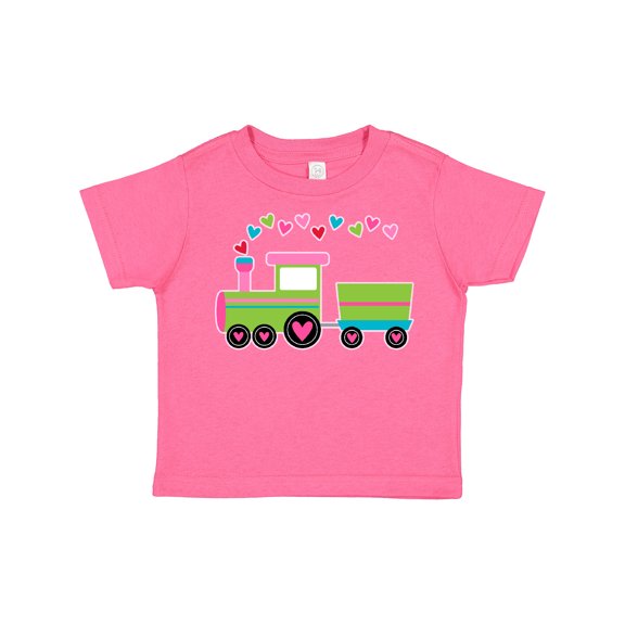 Inktastic Valentine Heart Train Boys or Girls Toddler T-Shirt