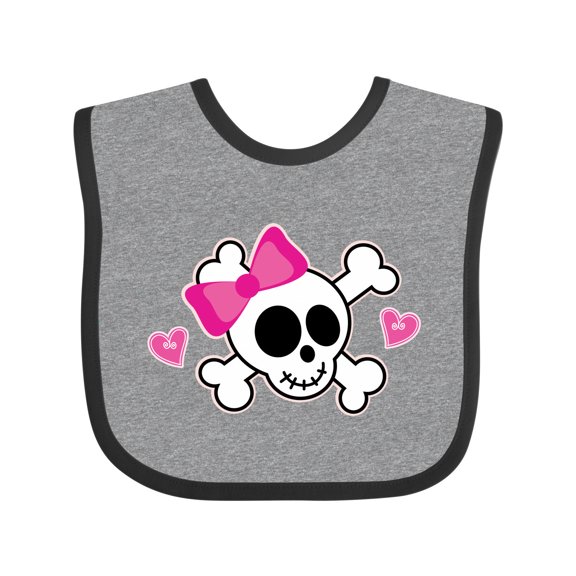 Inktastic Valentine Holiday Girls Skull Girls Baby Bib