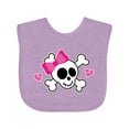 thumbnail image 1 of Inktastic Valentine Holiday Girls Skull Girls Baby Bib, 1 of 4