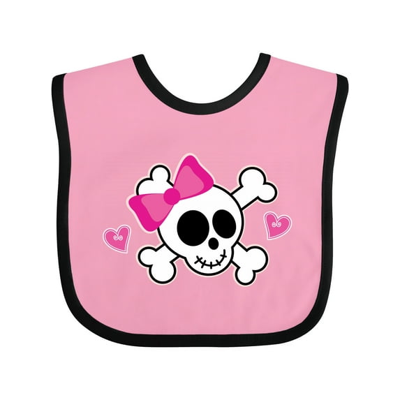 Inktastic Valentine Holiday Girls Skull Girls Baby Bib