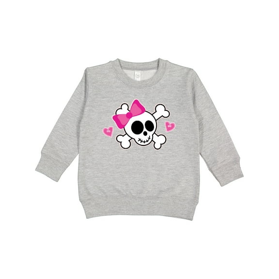 Inktastic Valentine Holiday Girls Skull Toddler Sweatshirt