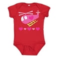 thumbnail image 1 of Inktastic Valentine Pink Heart Helicopter Boys or Girls Baby Bodysuit, 1 of 5