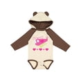 thumbnail image 1 of Inktastic Valentine Pink Heart Helicopter Boys or Girls Long Sleeve Baby Bodysuit, 1 of 5