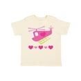 thumbnail image 1 of Inktastic Valentine Pink Heart Helicopter Boys or Girls Toddler T-Shirt, 1 of 5
