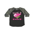 thumbnail image 1 of Inktastic Valentine Pink Heart Helicopter Boys or Girls Toddler T-Shirt, 1 of 5