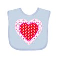 thumbnail image 1 of Inktastic Valentine Red Heart with Dots Boys or Girls Baby Bib, 1 of 4