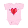 thumbnail image 1 of Inktastic Valentine Red Heart with Dots Boys or Girls Baby Bodysuit, 1 of 5