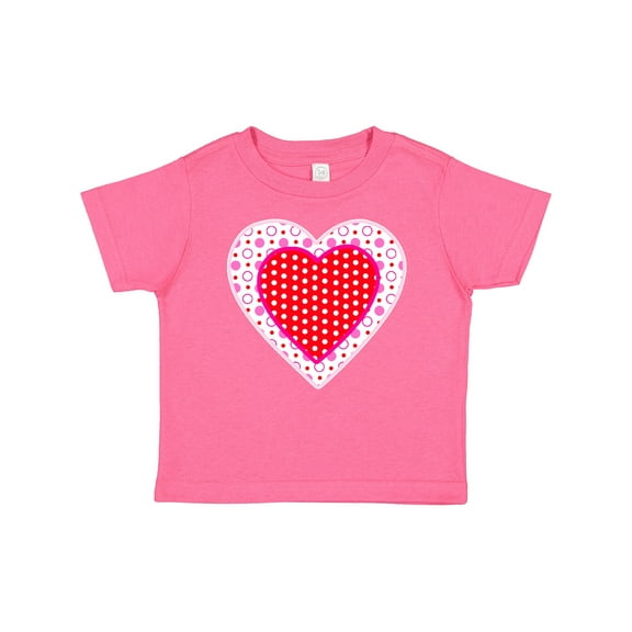Inktastic Valentine Red Heart with Dots Boys or Girls Baby T-Shirt