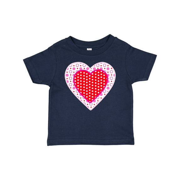 Inktastic Valentine Red Heart with Dots Boys or Girls Baby T-Shirt
