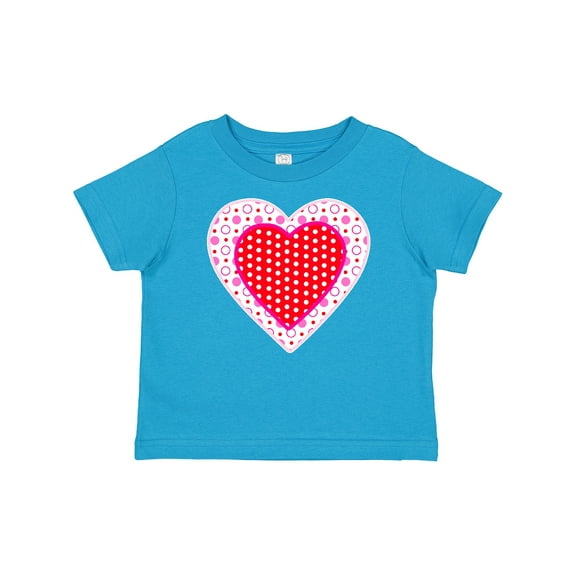 Inktastic Valentine Red Heart with Dots Boys or Girls Baby T-Shirt