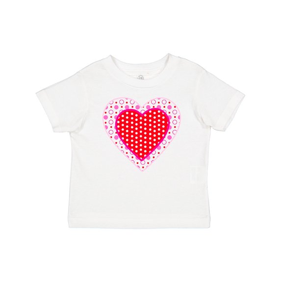 Inktastic Valentine Red Heart with Dots Boys or Girls Baby T-Shirt