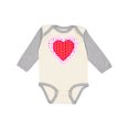 thumbnail image 1 of Inktastic Valentine Red Heart with Dots Boys or Girls Long Sleeve Baby Bodysuit, 1 of 5