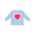 thumbnail image 1 of Inktastic Valentine Red Heart with Dots Boys or Girls Long Sleeve Toddler T-Shirt, 1 of 5
