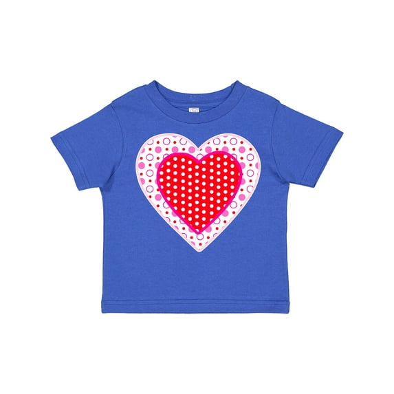 Inktastic Valentine Red Heart with Dots Boys or Girls Toddler T-Shirt