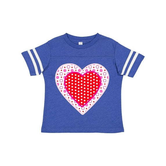 Inktastic Valentine Red Heart with Dots Boys or Girls Toddler T-Shirt