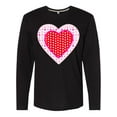 thumbnail image 1 of Inktastic Valentine Red Heart with Dots Long Sleeve T-Shirt, 1 of 5