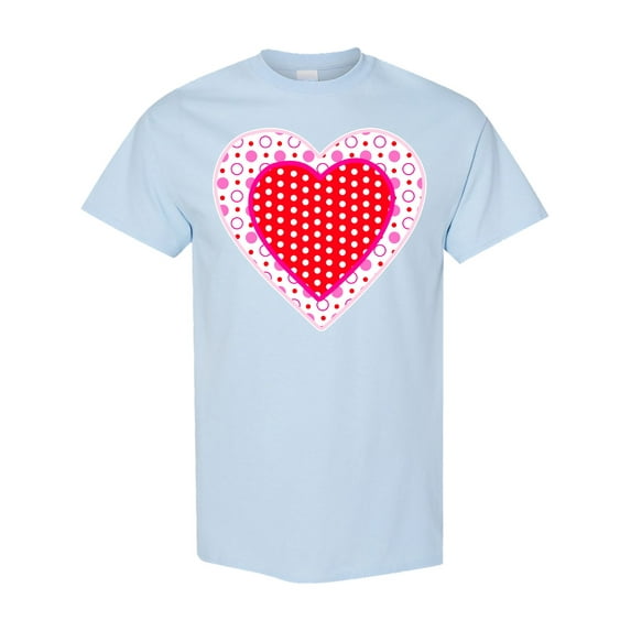 Inktastic Valentine Red Heart with Dots T-Shirt