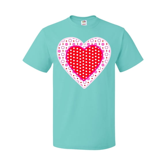 Inktastic Valentine Red Heart with Dots T-Shirt