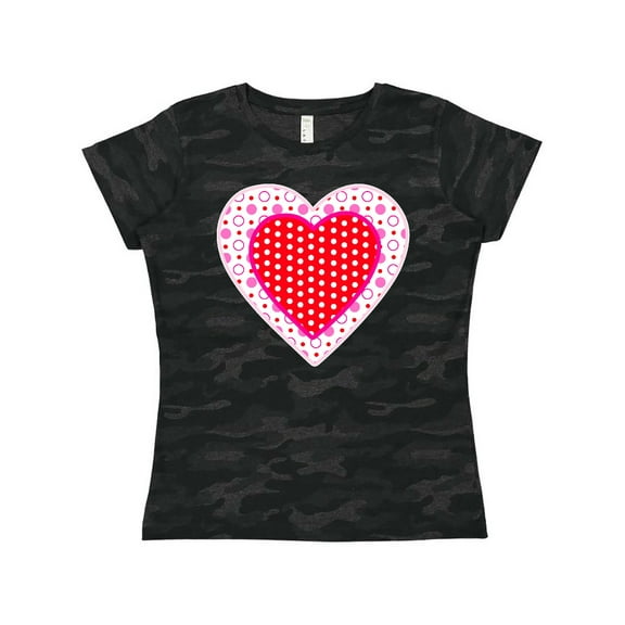 Inktastic Valentine Red Heart with Dots Women's T-Shirt