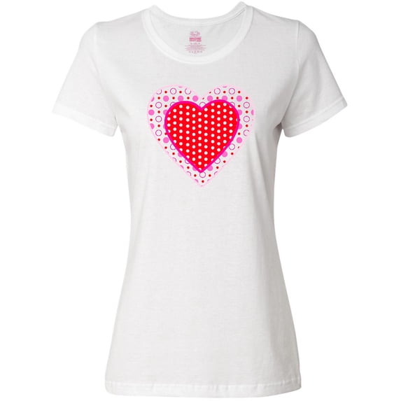 Inktastic Valentine Red Heart with Dots Women's T-Shirt