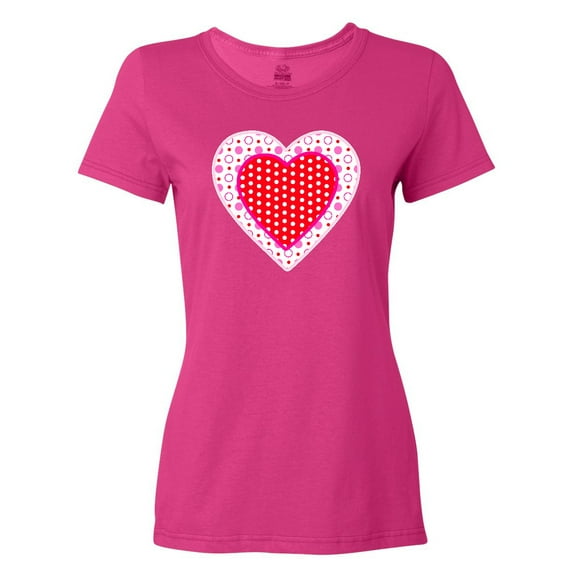 Inktastic Valentine Red Heart with Dots Women's T-Shirt