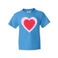 thumbnail image 1 of Inktastic Valentine Red Heart with Dots Youth T-Shirt, 1 of 5