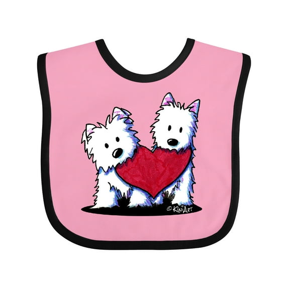 Inktastic Valentine Westie Duo Boys or Girls Baby Bib