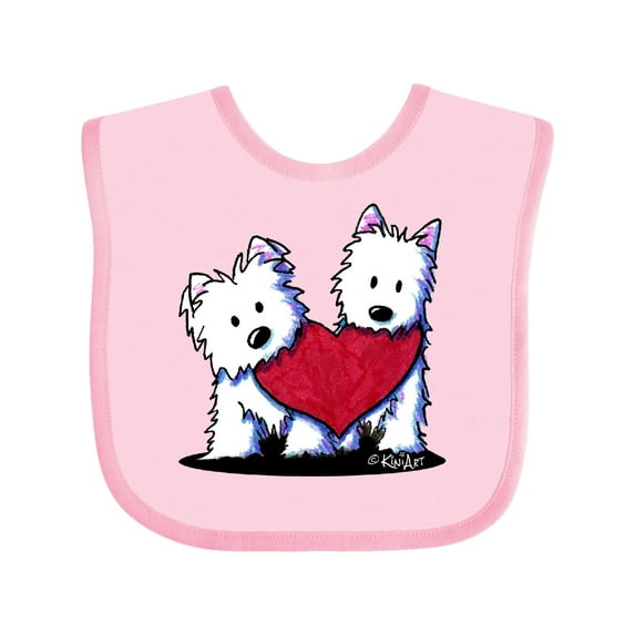 Inktastic Valentine Westie Duo Boys or Girls Baby Bib