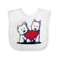 thumbnail image 1 of Inktastic Valentine Westie Duo Boys or Girls Baby Bib, 1 of 4
