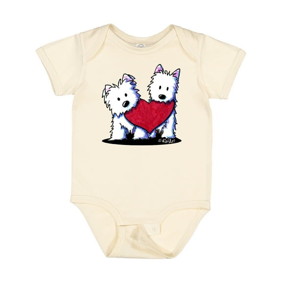 Inktastic Valentine Westie Duo Boys or Girls Baby Bodysuit