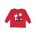 thumbnail image 1 of Inktastic Valentine Westie Duo Boys or Girls Long Sleeve Toddler T-Shirt, 1 of 5
