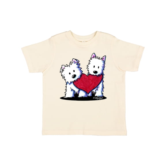 Inktastic Valentine Westie Duo Boys or Girls Toddler T-Shirt