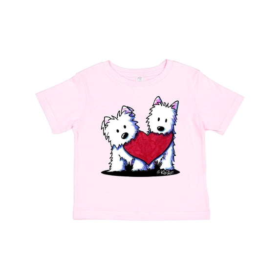 Inktastic Valentine Westie Duo Boys or Girls Toddler T-Shirt